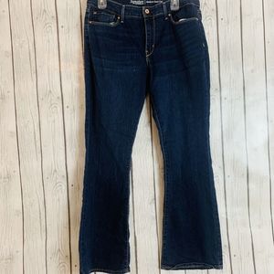 Womens Levi Signature Modern Bootcut Dark Wash Denim Blue Jeans Size 14M 32 32